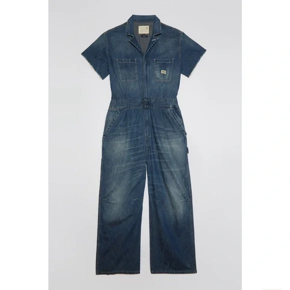 💕 R13 Debbie short sleeve coverall in Windsor blue size S JLo jumpsuit onesie - Picture 6 of 13